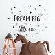 preview thumbnail 3 of 5, Walplus Dream Big Little One Black Quote Wall Sticker Nursery Decor