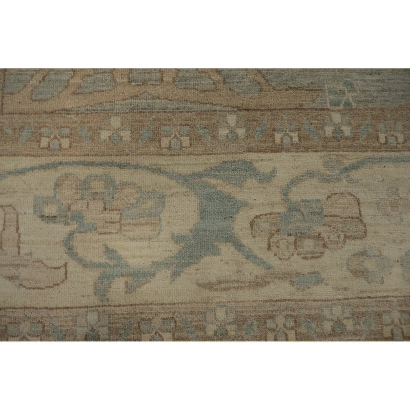 Hand Knotted Oriental 100% Wool Carpet Transitional All-Over Greys & Charcoal Oushak Area Rug - 11' 8'' X 8' 8''