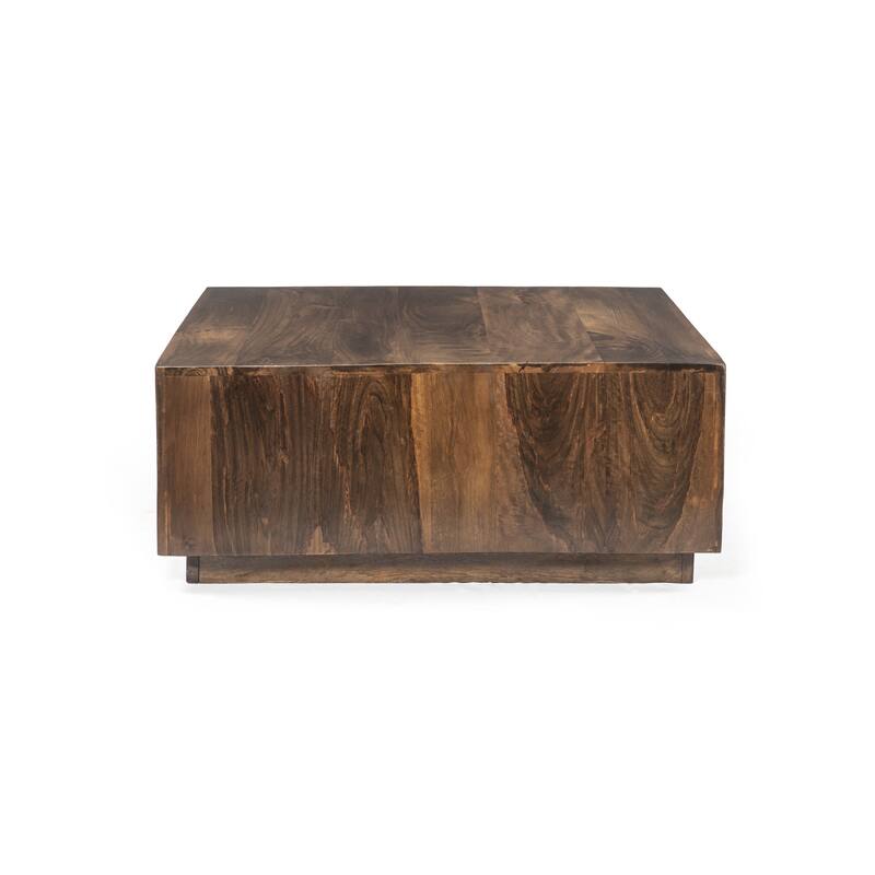 Coffee Table End Table Premium Solid Wood Square Coffee Table Brown