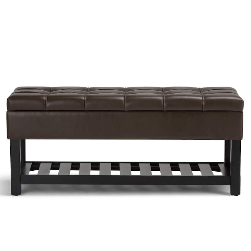 WYNDENHALL Wyatt 44 inch Wide Transitional Rectangle Ottoman Bench - 43"x 17"x 18.5"