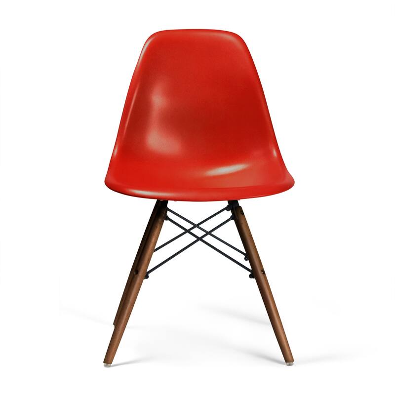 Paris-2 Side Chairs with Walnut Legs (Set of 2)