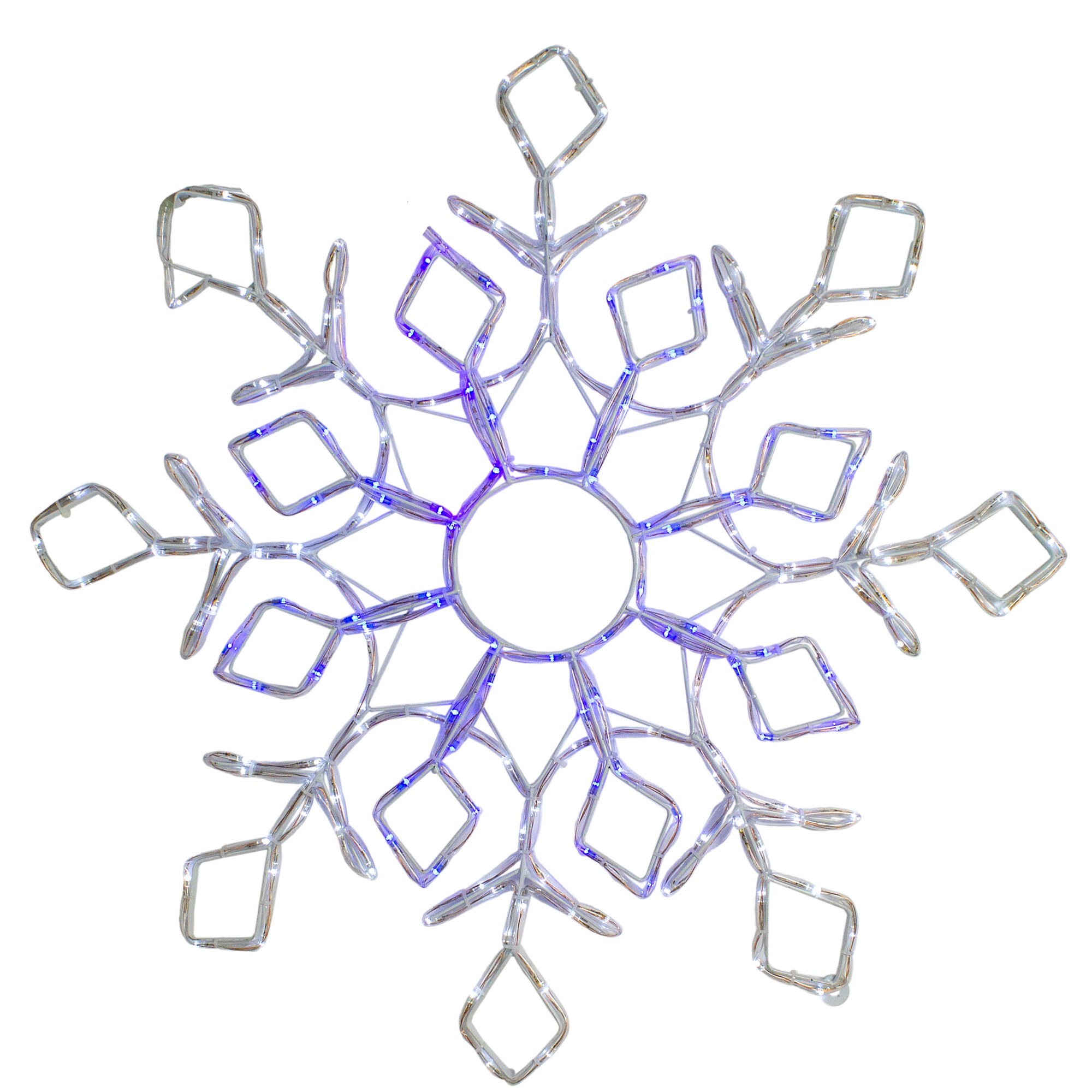 Shop 24 Led Blue And White Rope Light Snowflake Christmas
