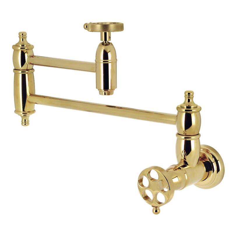 Kingston Brass KS310.RKZ Wendell 3.8 GPM Wall Mounted Single Hole Pot - Polished Brass