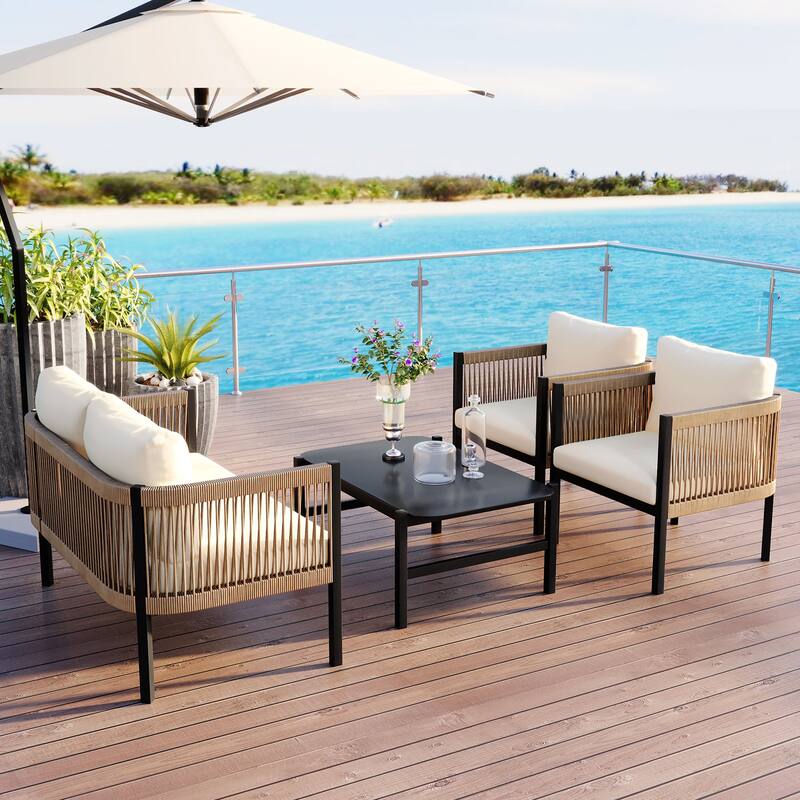 Multi-person Outdoor Sofa Combination with 1 Table