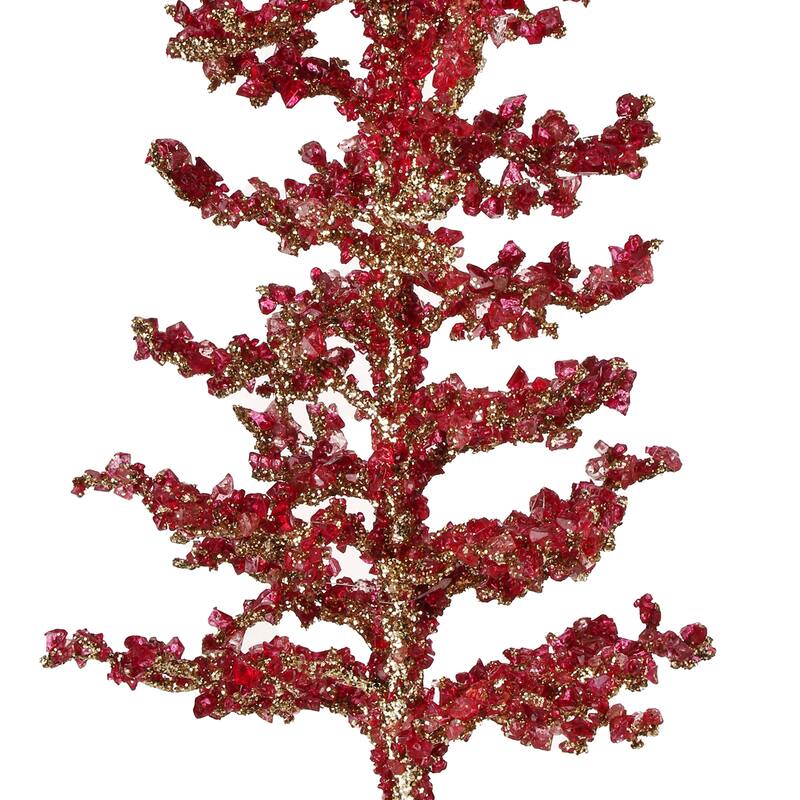 24" Metallic Crushed Ice Tree With Stand
