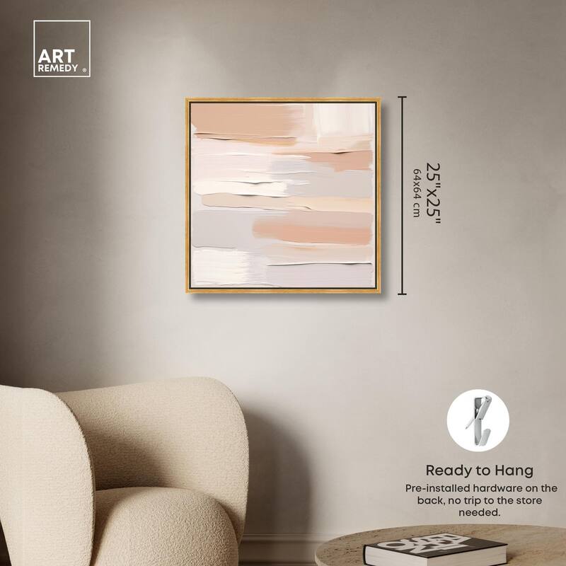 Roseate Cream Tones I Canvas by Art Remedy