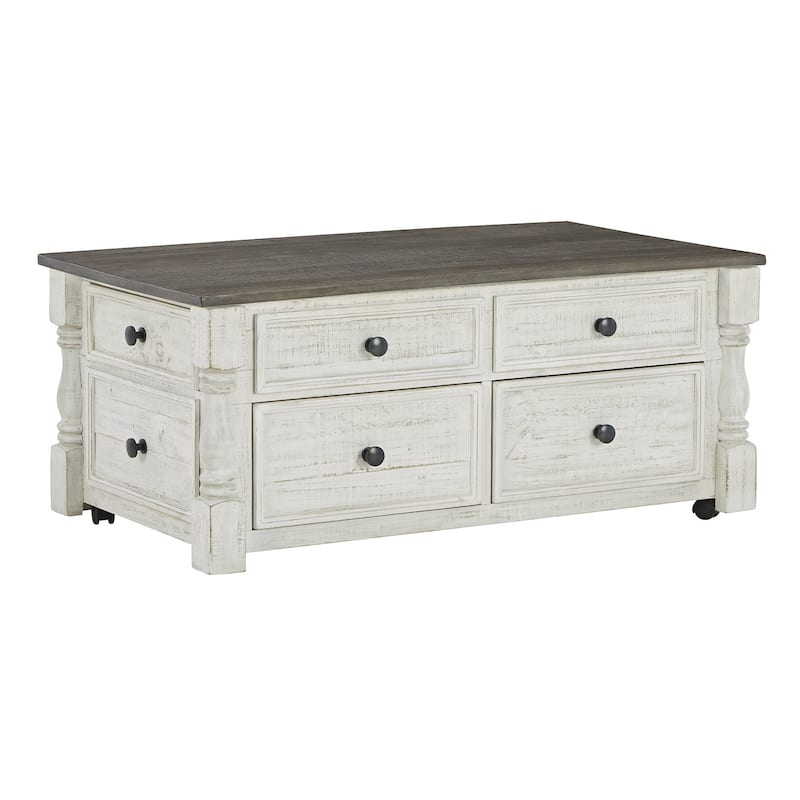 Signature Design by Ashley Havalance White/Gray Lift Top Cocktail Table - 26"W x 46"D x 20"H
