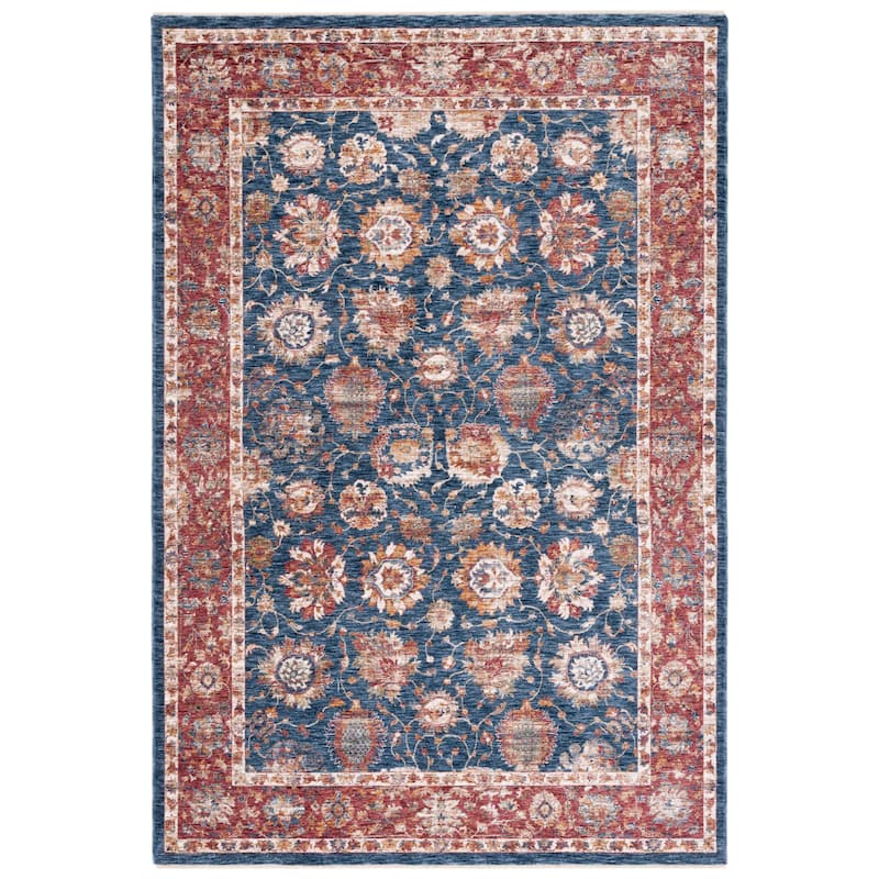 SAFAVIEH Heirloom Maritza Oriental Rug - 6'7" Square - Navy/Rust