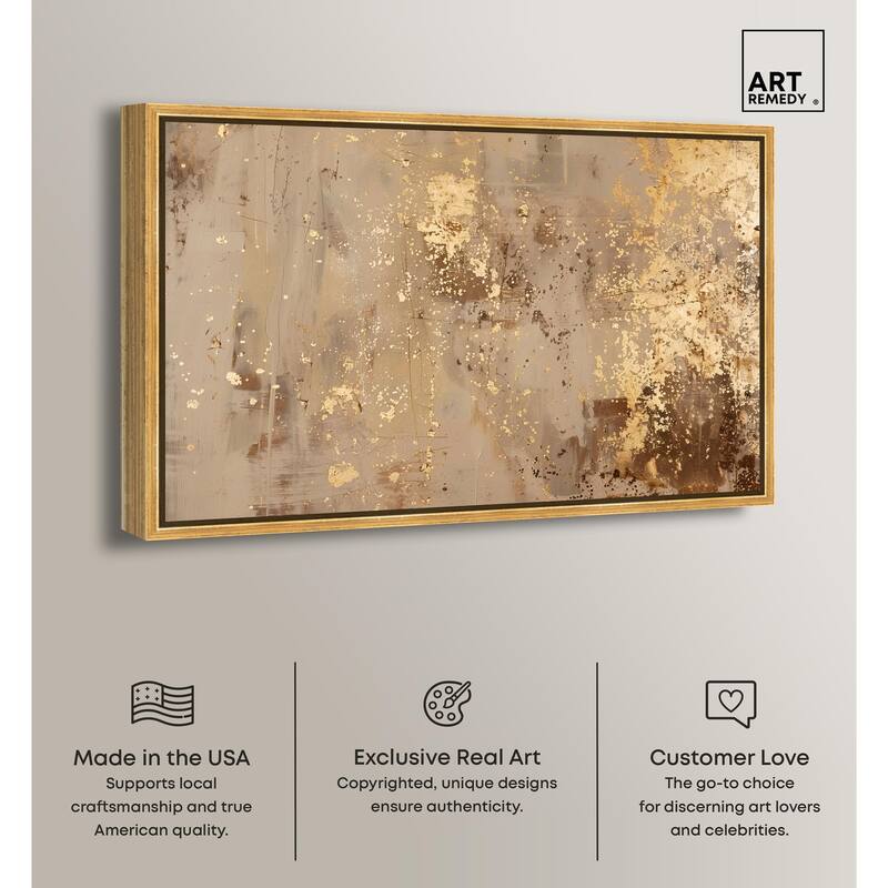 Gilded Dust Canvas by Art Remedy