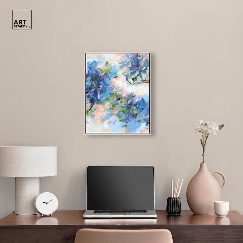 Blue Botanicals Canvas by Art Remedy