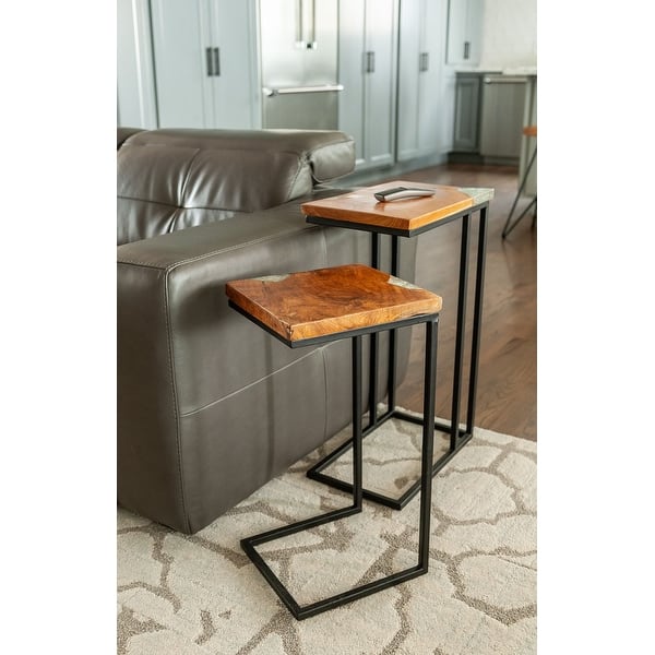 Iced Teak Nesting Accent Tables On Sale Overstock 21528915