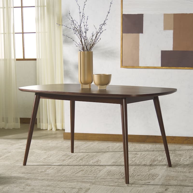 SAFAVIEH COUTURE Portman 62-Inch Wood Dining Table - 62"W x 35"D x 30"H - Walnut