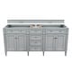 preview thumbnail 4 of 31, James Martin Vanities Brittany 72" Double Vanity, Urban Gray Urban Gray Cabinet Base Only - No Top