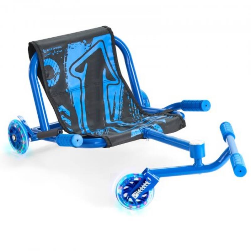 Ride on Scooter Zig-Zag Motion Drift Cart with Comfortable Handle and Steel Frame Ideal for Kids - 37.8” x 17.3” x 11.2”