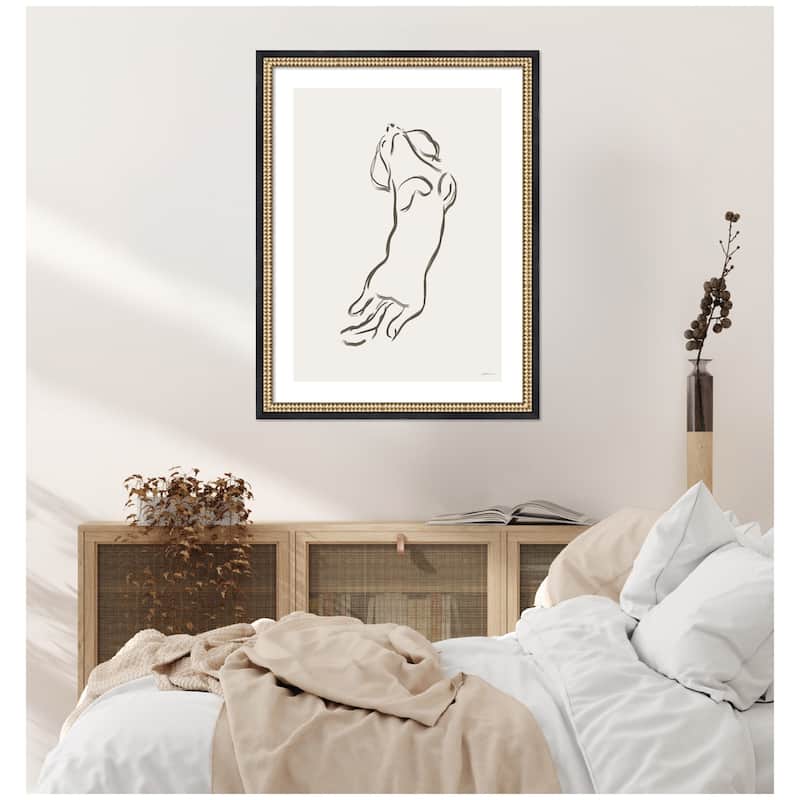Kate and Laurel Dachshund Dog by Gabrielly Guedes Framed Wall Art Print