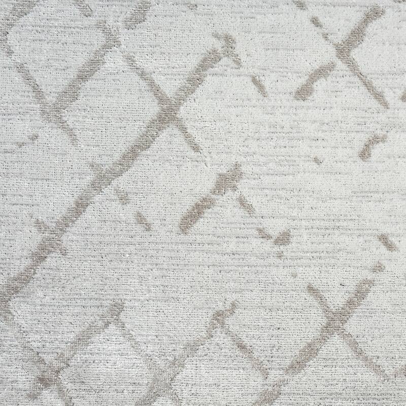 Sevita Modern Cream/Gray Geometric Diamond Abstract Rug