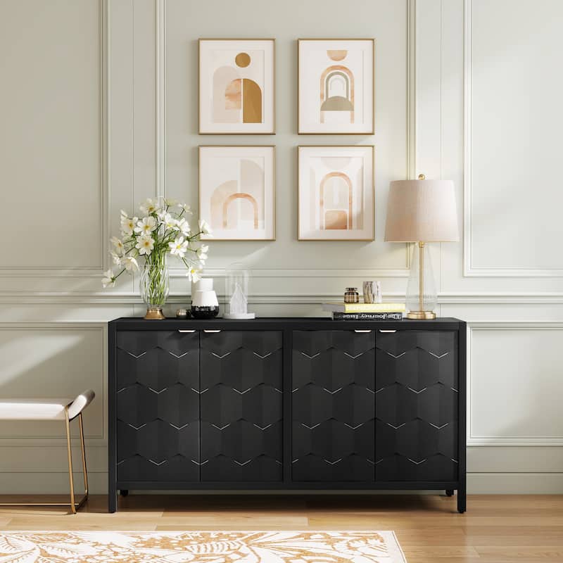 4-Door Storage Accent Cabinet Sideboard