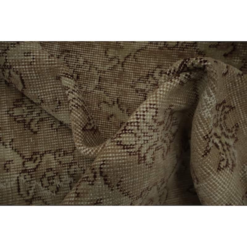 Hand Knotted Oriental 100% Wool Carpet Transitional Floral Beige & Ivories Anatolian Area Rug - 6' 8'' X 3' 9''