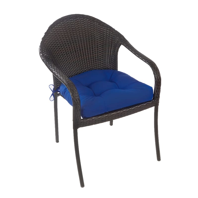 Klear Vu Wicker Solarium Indoor/Outdoor Tufted Chair Cushion Set