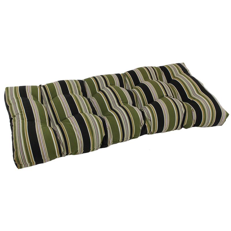 42-inch by 19-inch Tufted Indoor/Outdoor Loveseat/Bench Cushion - 42 x 19 - Eastbay Onyx