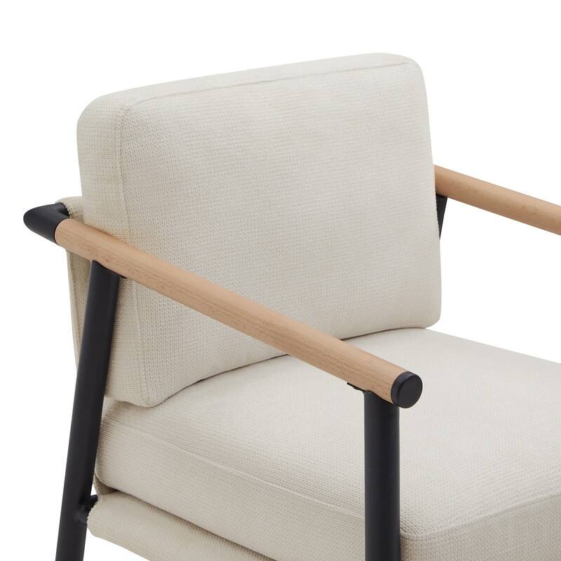 Chris Modern Counter Stools Set with Metal & Wood - Set of 2