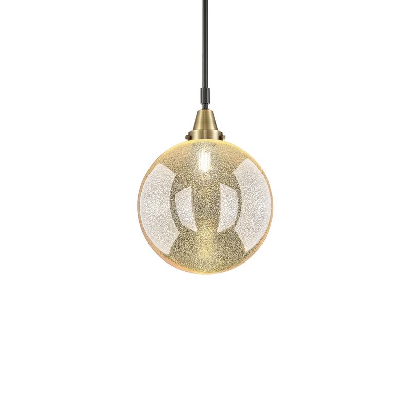Innovations Lighting 447-1S-17-12 Beacon Pendant Beacon 12" Wide - Black Antique Brass / Mercury