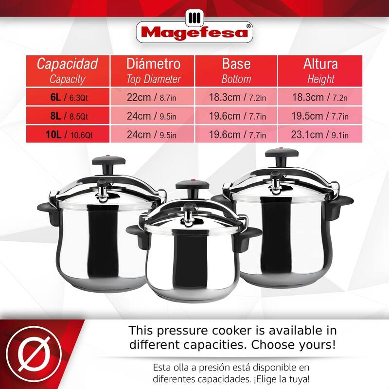 Magefesa Star Belly Stainless Steel Pressure Cooker