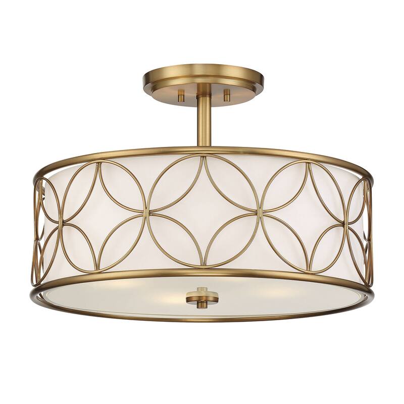 Savoy House 6-1953-4 Reid 4 Light 20" Wide Semi-Flush Drum Ceiling