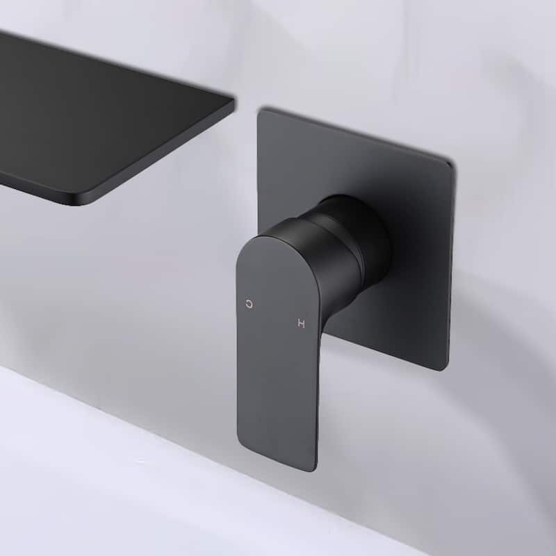 Topcraft Wall Mount Single Handle Waterfall Bathroom Faucet