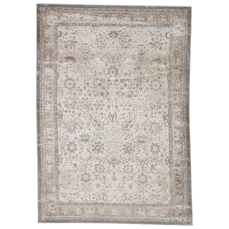 Odel Oriental Gray/ White Area Rug - 5' x 7' 6" - Rectangle