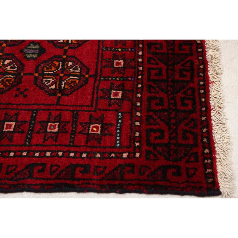 ECARPETGALLERY Hand-knotted Teimani Red Wool Rug - 3'5 x 6'5
