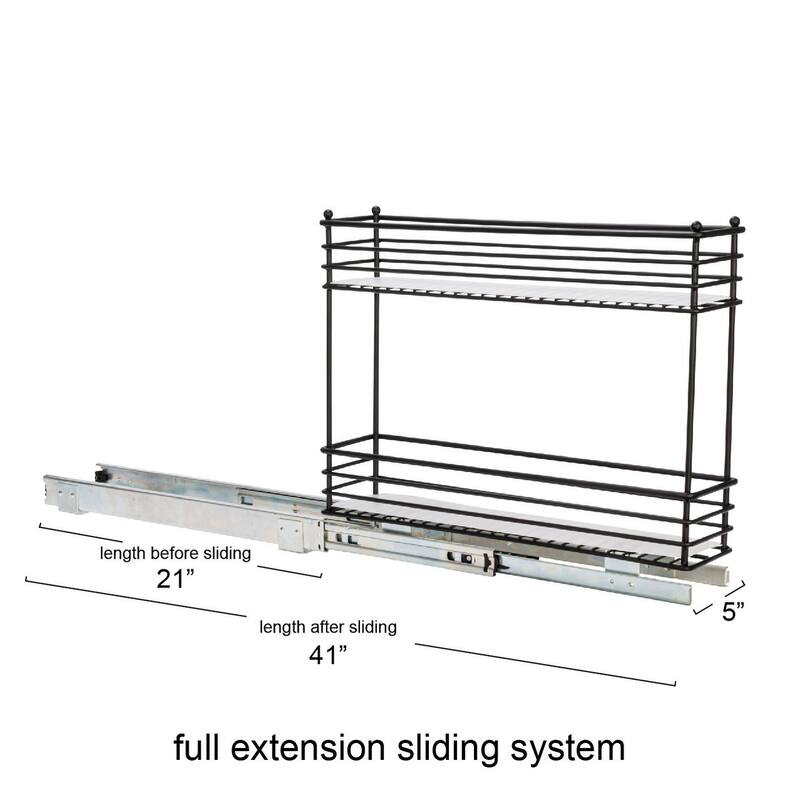 Household Essentials Slide-Out Storage Organizer - 2-Tier Design