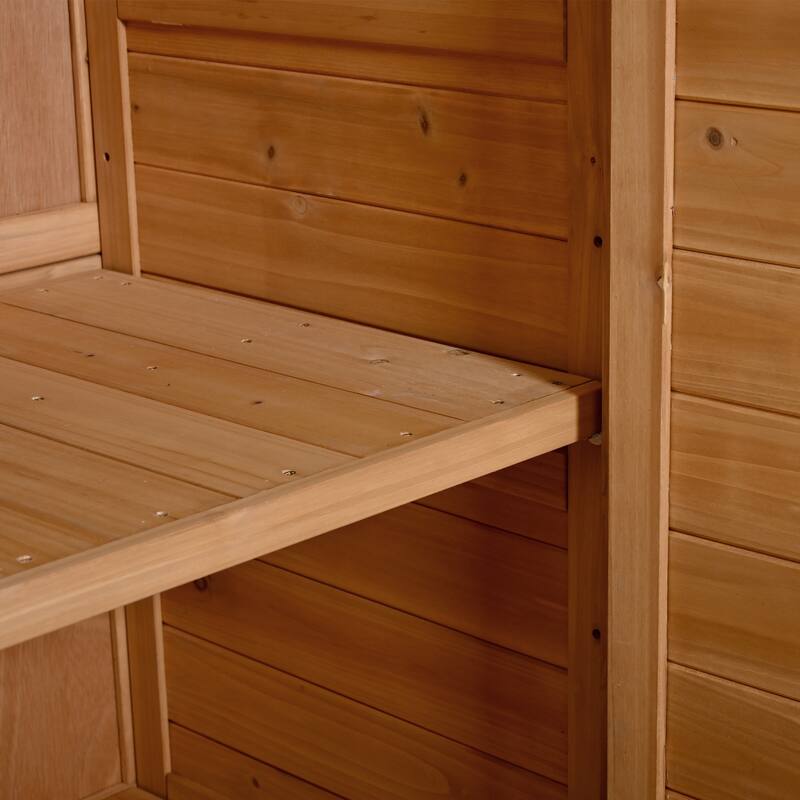 Roomfitters Garden Potting Bench with Storage Hutch, Outdoor Potting Table with 6 Drawers and Cabinets, Shelves