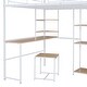 preview thumbnail 13 of 37, Full Metal Wood Loft Bed with Desk & Shelves