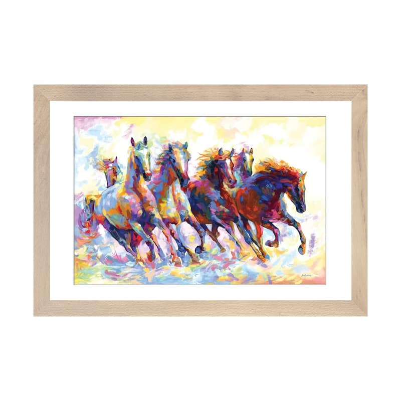 iCanvas "Wild Horses Running" by Leon Devenice - Natural - 24x32x1