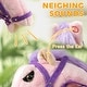 preview thumbnail 12 of 16, Qaba Spring Rocking Horse, Kids Ride on Horse, Plush Horse Ride-on with Sounds & Foot Stirrups, Saddle for Kids 3-8 Years, Pink