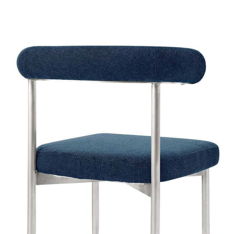 Shannon Upholstered Curved Back Barrel Kitchen Dining Chairs - Set of 2