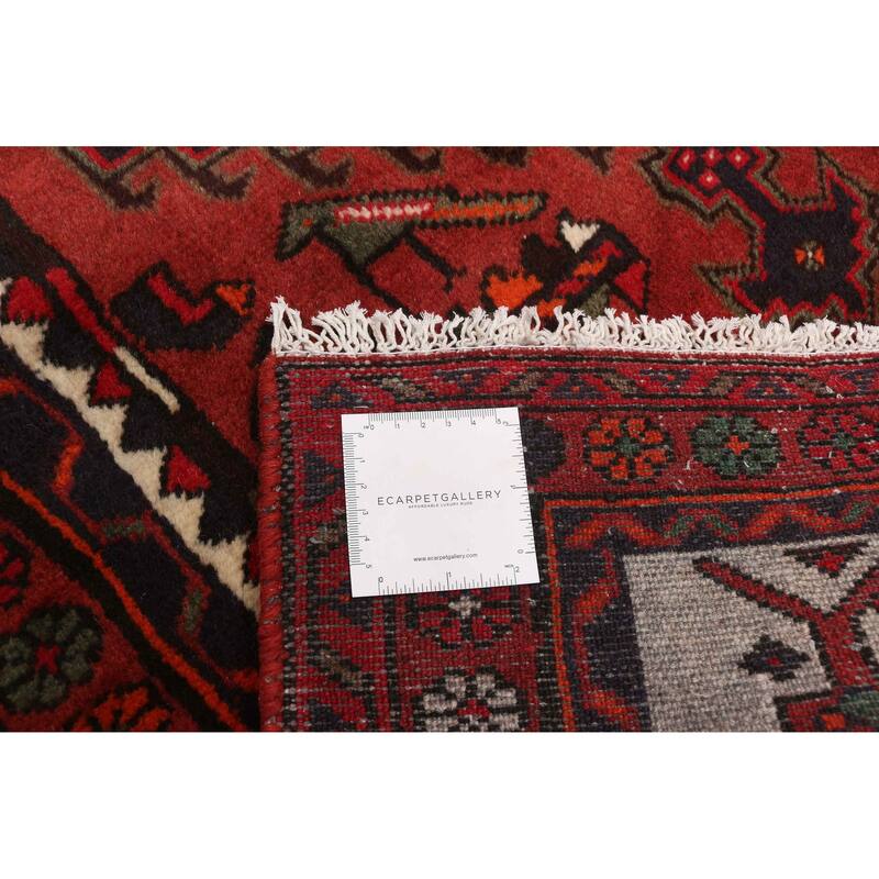 ECARPETGALLERY Hand-knotted Andelz Red Wool Rug - 3'0 x 4'11