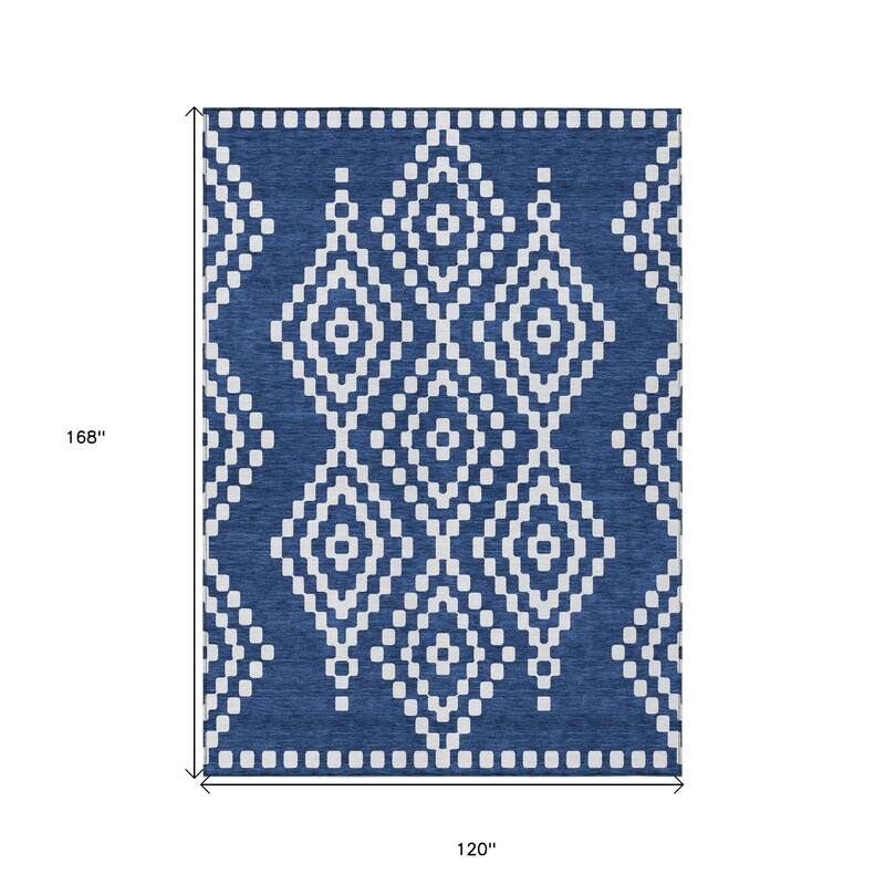 HomeRoots Geometric Transitional Rectangle Outdoor Rug