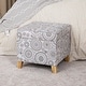 preview thumbnail 98 of 149, Adeco Square Storage Ottoman 17 inch Footstool