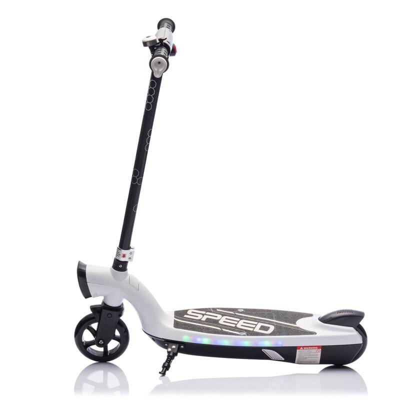 Kids Ride On Electric Scooter With Kickstand, Scooter Bell, Faster Speed And Longer Usage Time, Rear Brake, Wider Pedal