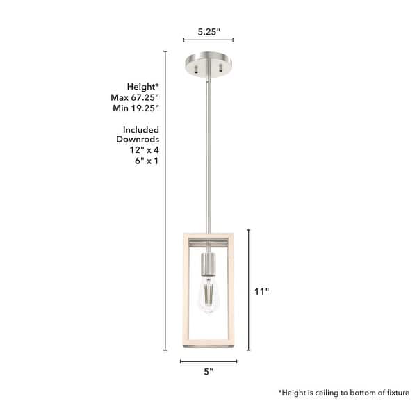 dimension image slide 1 of 3, Hunter Squire Manor 1-Light Mini Pendant - Kitchen Island, Dining Room, Bedroom - Modern Farmhouse, Caged, Candle, Transitional