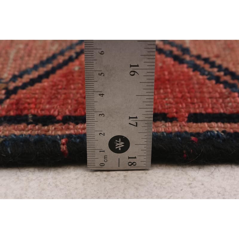 ECARPETGALLERY Hand-knotted Melis Vintage Salmon Wool Rug - 3'9 x 10'2