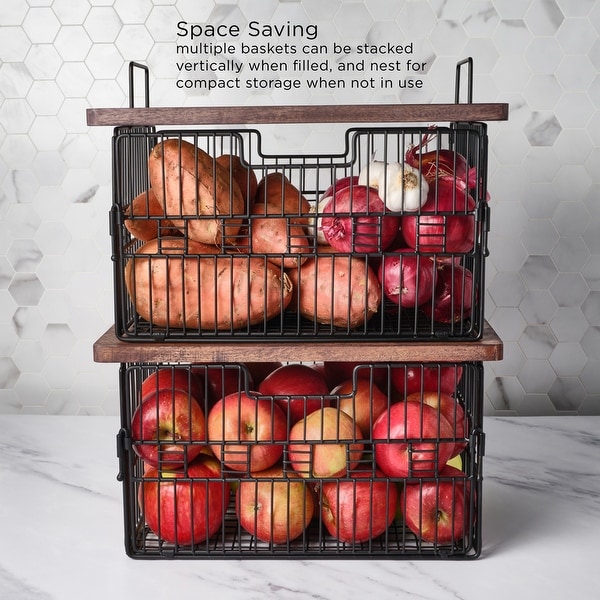 Gourmet Basics by Mikasa Madam Grid Stacking Basket - Thumbnail 3