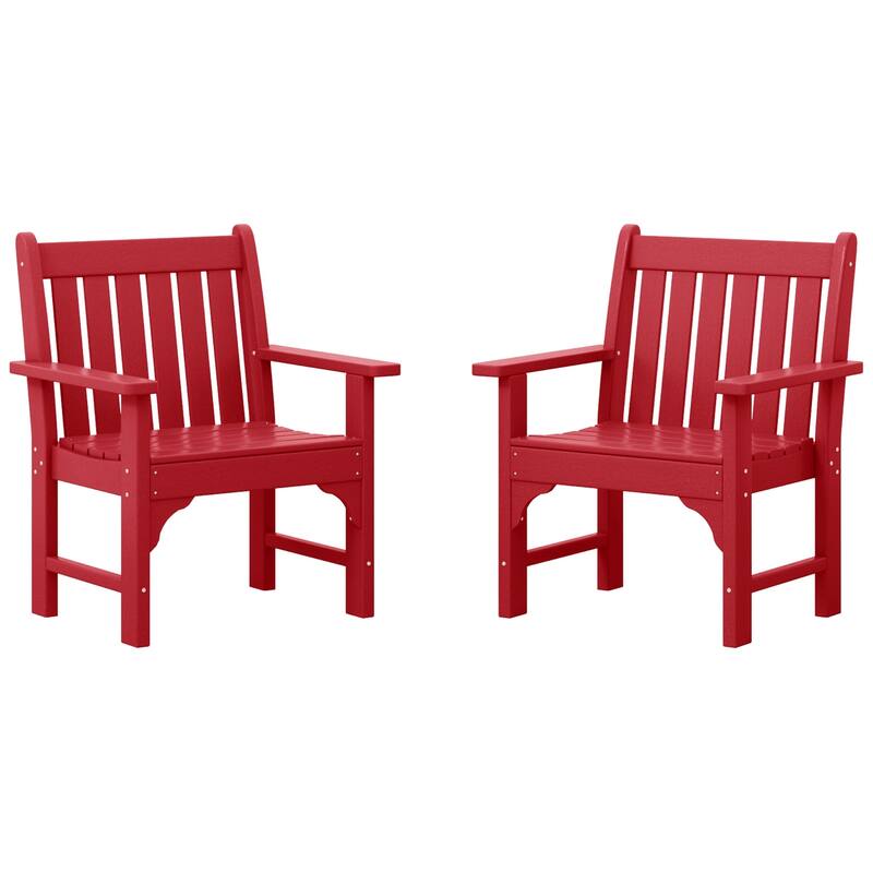 Laguna Poly Garden Arm Chair (Set of 2) - Red