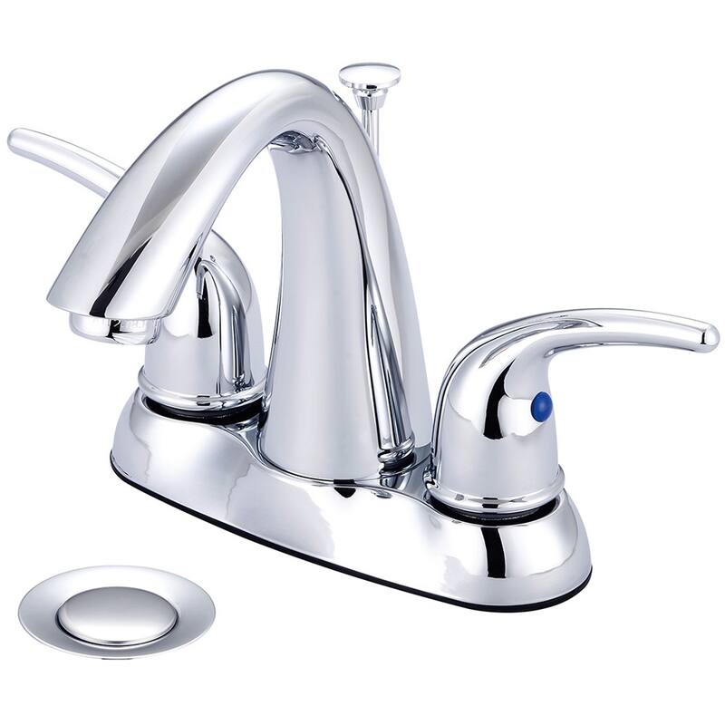 Olympia Faucets Accent 1.2 GPM Centerset Bathroom Faucet with J Style - Polished Chrome