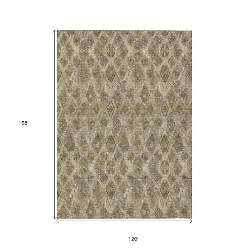 HomeRoots Geometric Traditional Rectangle Outdoor Rug