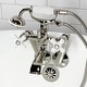 preview thumbnail 27 of 34, Kingston Brass Tub Wall Mount Clawfoot Tub Faucet with Hand Shower