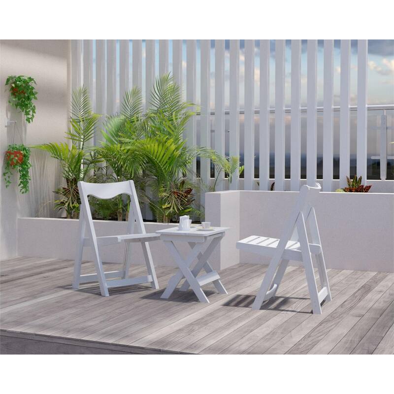 Outdoor Foldable Table Chairs Set (2 Chairs & Table), Set of 3