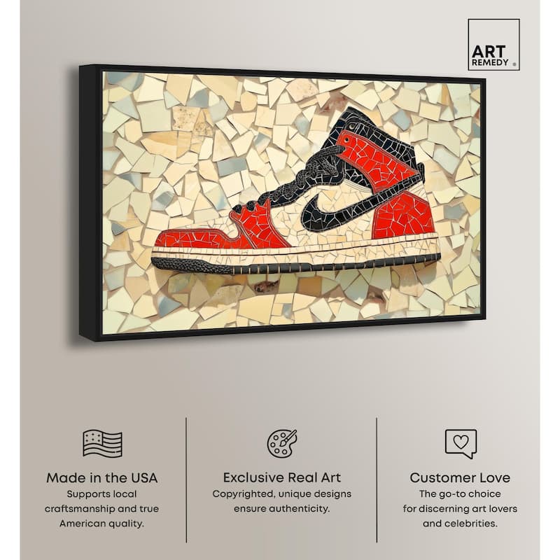 Mosaic Sneaker Canvas by Art Remedy